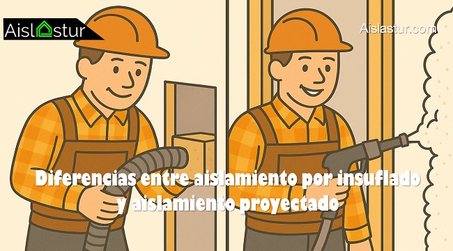 Diferencias entre aislamiento por insuflado y aislamiento proyectado