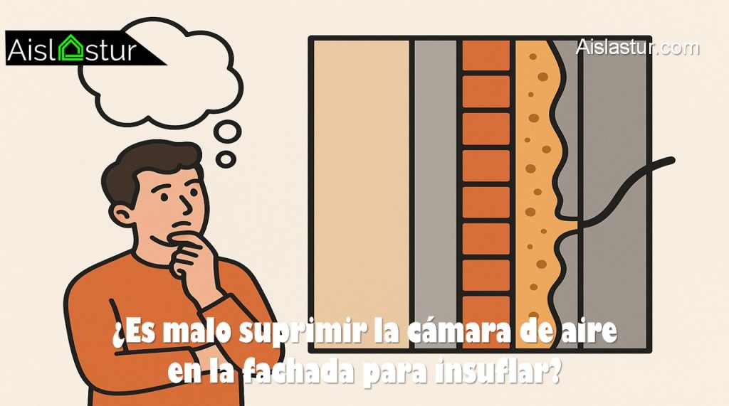 Es malo suprimir la cámara de aire en la fachada para insuflar