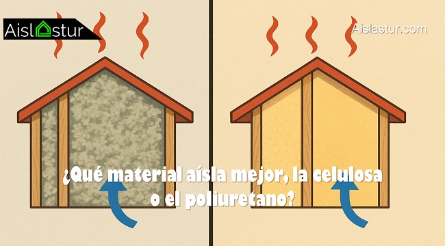Qué material aísla mejor, la celulosa o el poliuretano