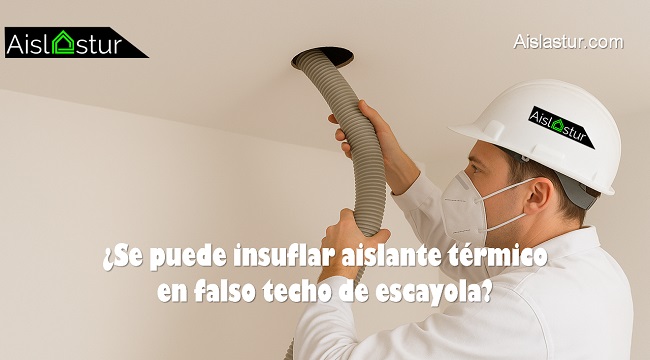 Se puede insuflar aislante térmico en falso techo de escayola
