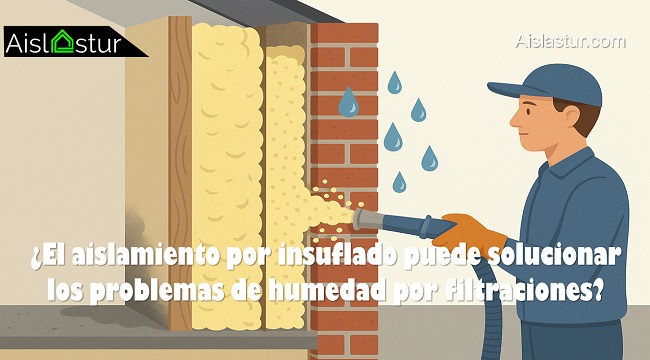 El aislamiento por insuflado puede solucionar los problemas de humedad por filtraciones