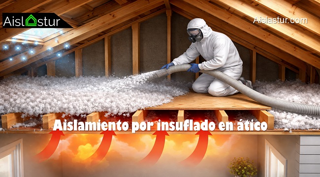 aislamiento por insuflado en ático